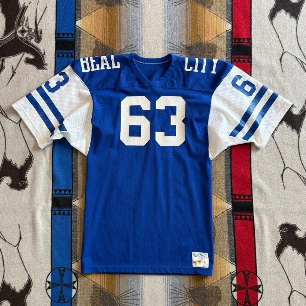 Vintage 70s Russell Athletic Beal City Football Jersey Size Large True Vintage